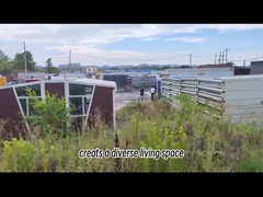 一時的なオフィスのためのプレハブの折る容器の家および建築現場の調節