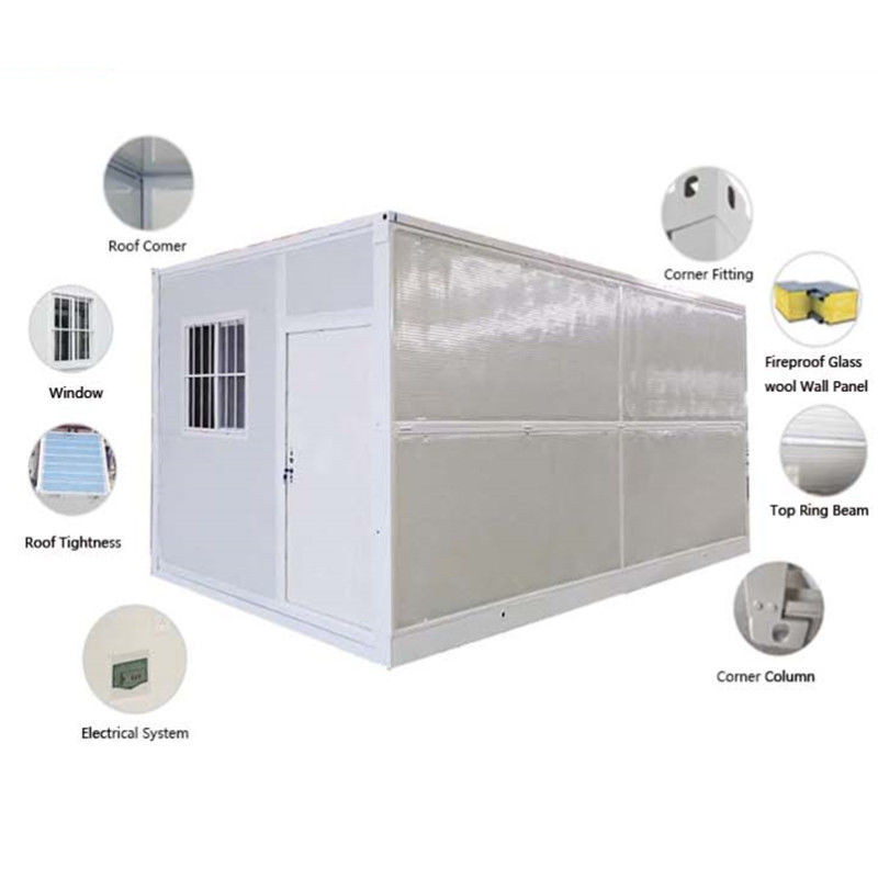 場所のオフィスの携帯用モジュラー家の容器は鋼鉄プレハブの携帯用小屋OEMに電流を通した