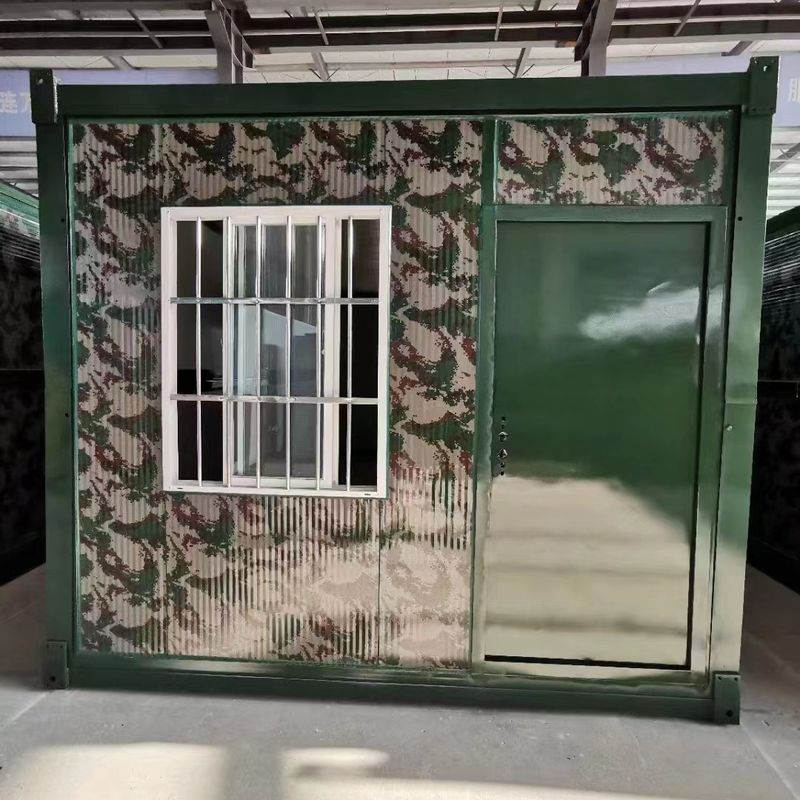 プレハブの携帯用モジュラー家の容器の軍隊のキャンプのための鋼鉄場所のオフィスの容器