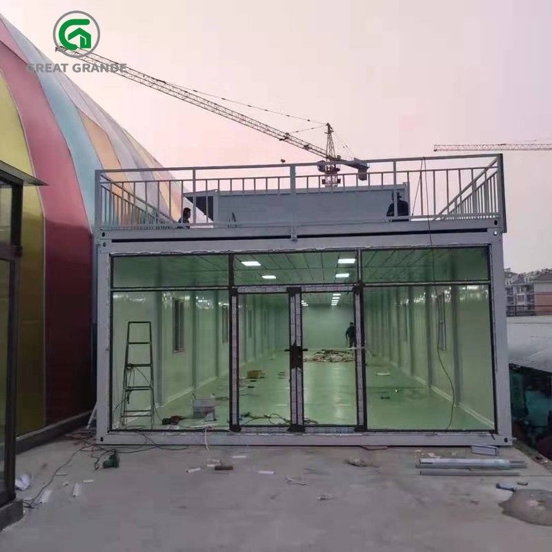 2階建ての贅沢な携帯用Epsのプレハブは住宅のための容器の家を収容する
