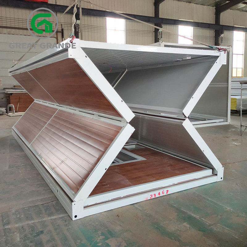 場所のオフィスの携帯用モジュラー家の容器は鋼鉄プレハブの携帯用小屋OEMに電流を通した