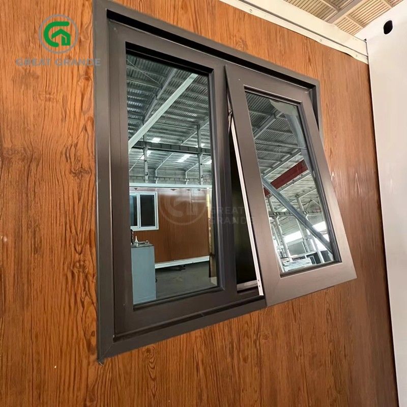 20フィート折りたたみ小屋 メーカー ブラウンガラスドア 10分 鋼筋フレームを建てる